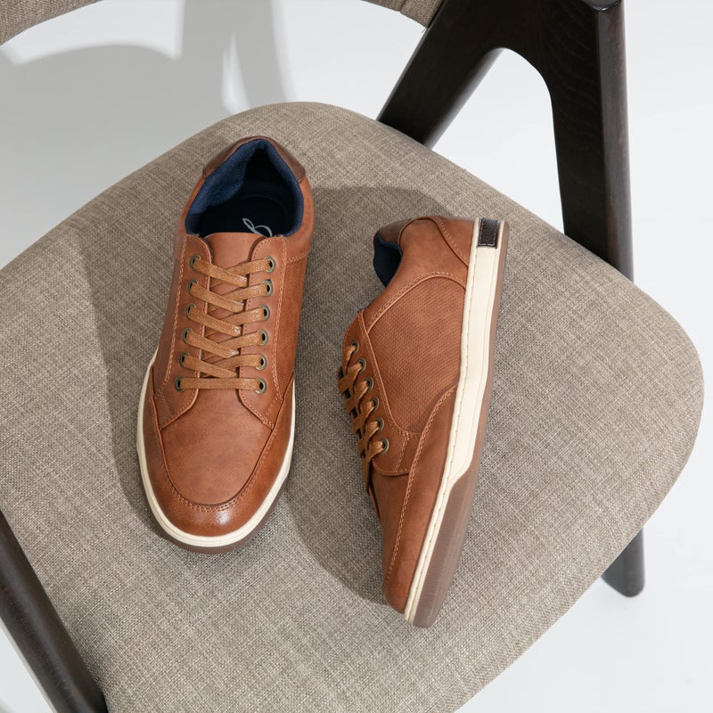 Jousen Men's Casual Shoes Memory Foam Casual Sneakers for Men (A81Q02 Brown 11.5) - Image 4